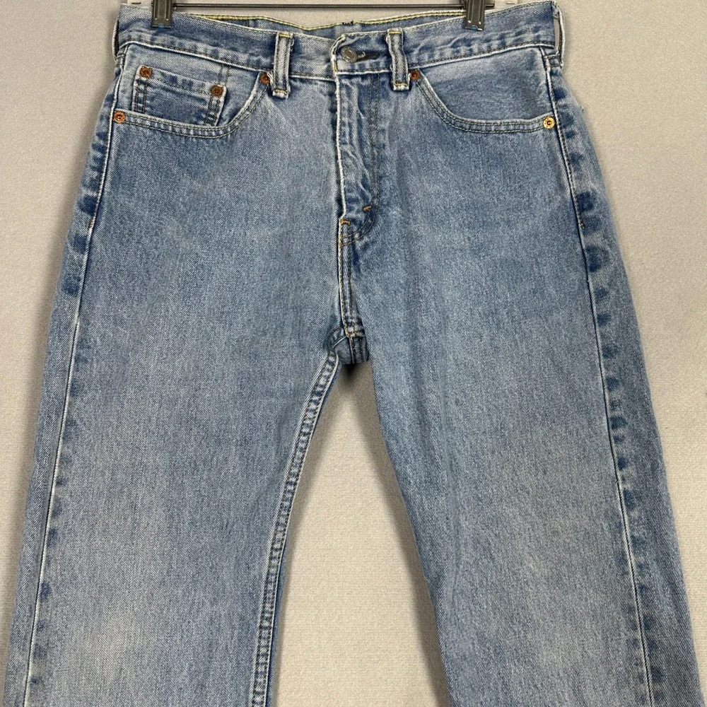 Levi's 505 Jeans Mens 30x29 Regular Fit Light Wash Straight Leg Denim EUC